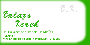 balazs kerek business card